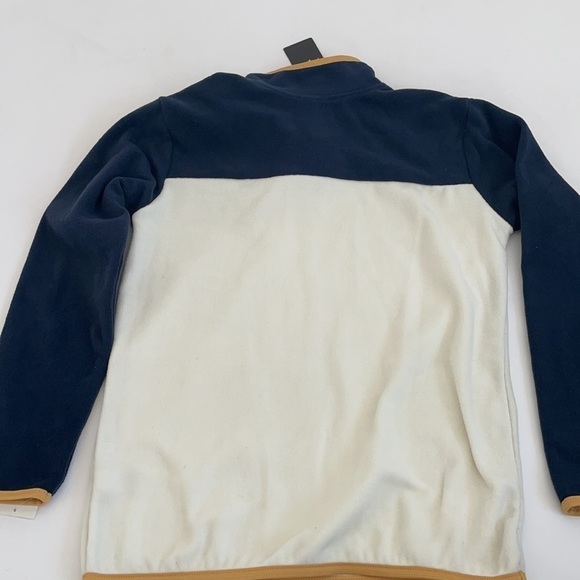 7 for all mankind white navy colorblock fleece pullover l - Picture 5 of 5